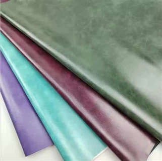 Jauns mākslīgais biezums 1. {0 mm PU ādas divkrāsu taukainas ādas auduma imitācija āda apaviem, somām, dīvānam, GIF